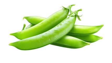 Fresh green peas glisten with water droplets vibrant peas are covered in refreshing moisture