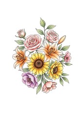 Beautiful Floral Bouquet Design.