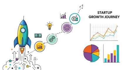 vector illustration of business graph