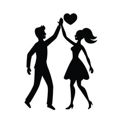 couple-high-five-silhouette--playful-love-theme.eps