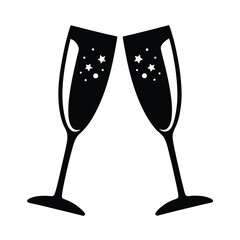 champagne-glasses-silhouette--romantic-toast.eps