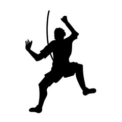 Sport climbing silhouette vector