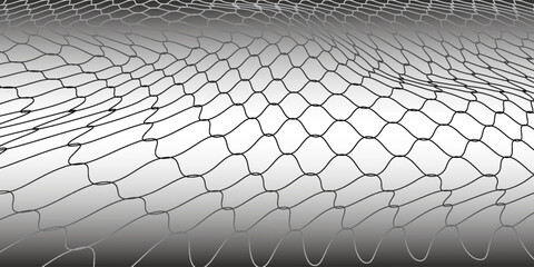 Six different net patterns. Rope net vector silhouette. Soccer, football, volleyball, tennis and tennis net pattern. Fisherman hunting net rope texture pattern