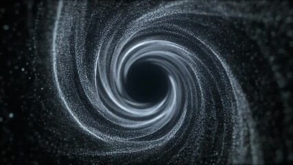 Abstract glowing particle vortex tunnel - Powered by Adobe