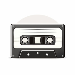 Obraz premium Retro audio cassette tape illustration perfect for vintage music nostalgia design