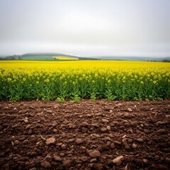 Golden Field and Brown Dirt Road.