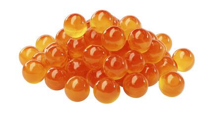 Orange jelly candies form a sweet colorful pile sweet orange gelatin treats are piled high