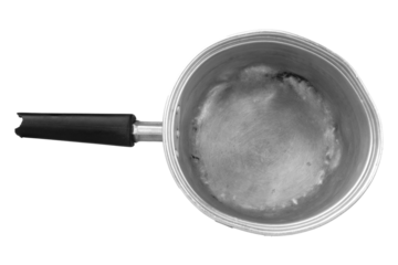 Pot with handle isolated on white background