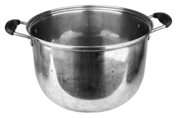 Pot with handle isolated on white background