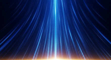 Abstract background image featuring blue light streaks converging at the bottom, creating a dynamic and energetic visual effect, ideal for technological or futuristic concepts