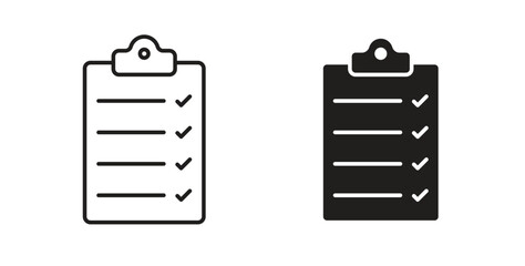 Task list icons Vector Symbol Design Illustration - for app or web. color editable