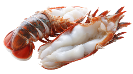 Vivid lobster close up showcased on an elegant dark background detailed view highlights the intricate features of crustacean