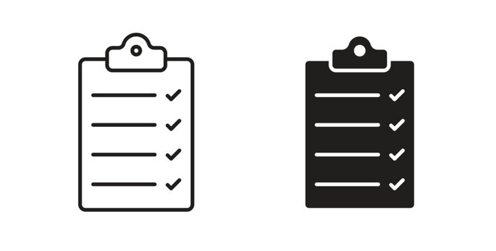 Task list icons Vector Symbol Design Illustration - for app or web. color editable