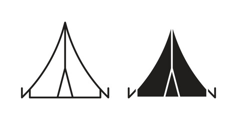 Tent icons Vector Symbol Design Illustration - for app or web. color editable © iconic