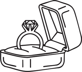 White Diamond Ring in Open Box jewelry engagement