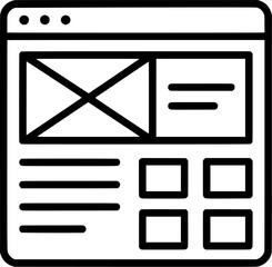 Website wireframe layout vector illustration