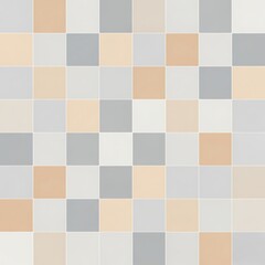 Colorful geometric pattern of small squares in shades of gray beige and white