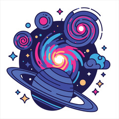 vector illustration of a cosmos
