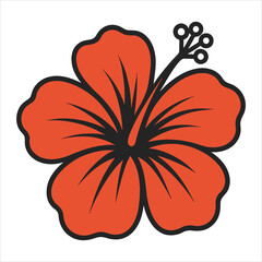 vector illustration of a hibiscus flower