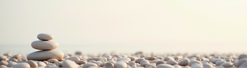 Many rocks stacked on top of each other in a field