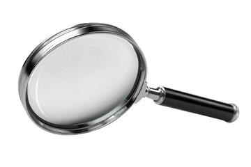 Magnifying Glass on Gray Background