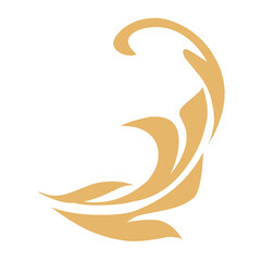 Golden Flourishes calligraphic vector