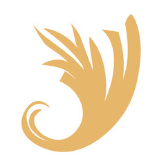 Golden Flourishes calligraphic vector