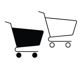 Shopping Cart Icons for E-commerce Retail and Online Store Design