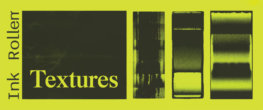 ink roller textures printable brushes grunge borders and fills