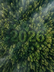 Reforestation revives forest in year 2026, restoring nature, protecting the planet,strengthening the global environment. Successful new year 2026 with successful objectives. 