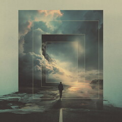 album cover atmospheric surreal modern design