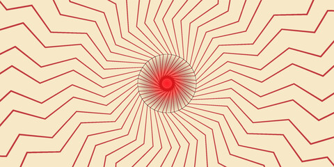 red sunburst lines on yellow background. light sun rays pattern.eps10