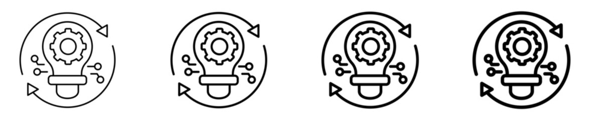 Transformation Strategy  Icon Set Different Style Collection
