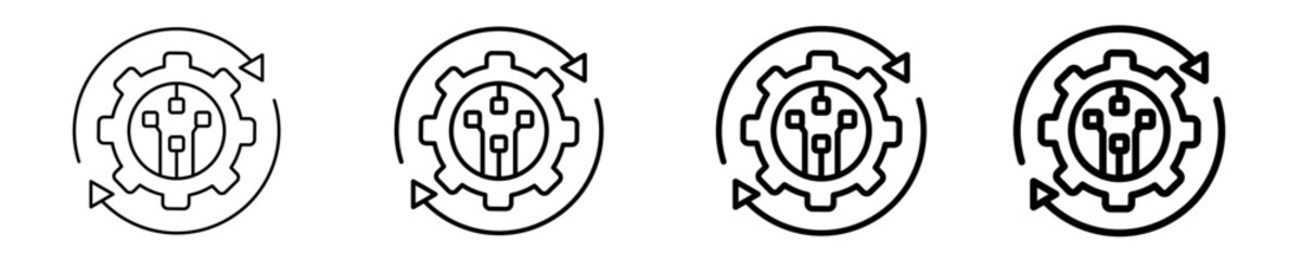 Process Reengineering  Icon Set Different Style Collection
