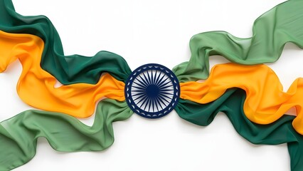 Happy republic day india celebrations with tricolor flag