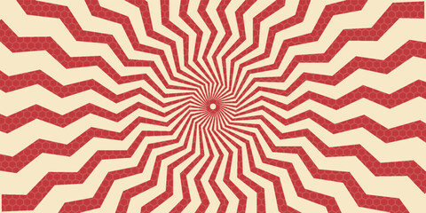 New vector Vintage red rising sun or sun ray,sun burst retro background design