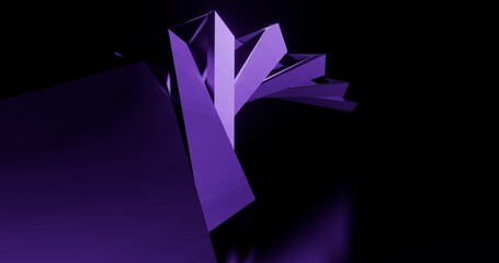 Futuristic architecture background building geometric shape 3d render