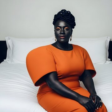 Iconic Luxury Fashion Portrait of a BBW African Woman