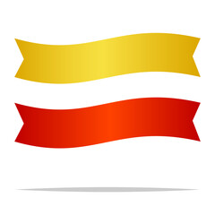 Blank wavy banner ribbon vector isolated illustratio