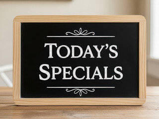 Fototapeta premium Chalkboard displaying today's specials in a restaurant
