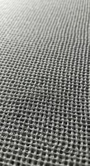 Closeup of a Gray Mesh Fabric.
