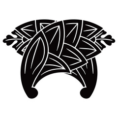 家紋です。違い茗荷といいます。