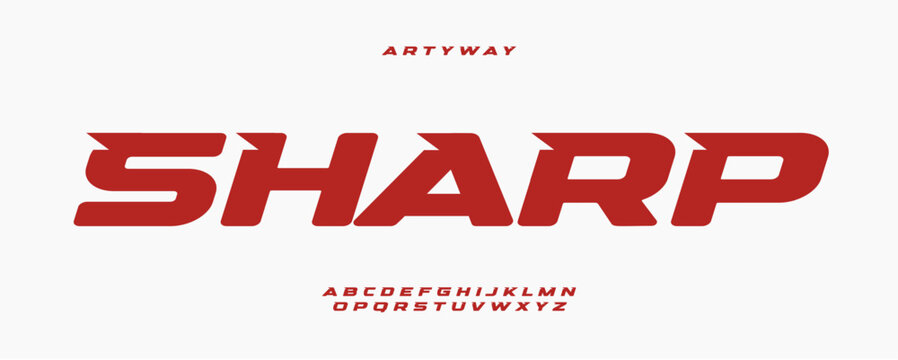 Speed Race Font Logo Alphabet Vector Fast Dynamic Letters Set Typography, Bold Sport Typographic Design for Title Text, Typo Poster Headline, Type Symbol Logotype, Sans Serif Fonts. Vector Typeface