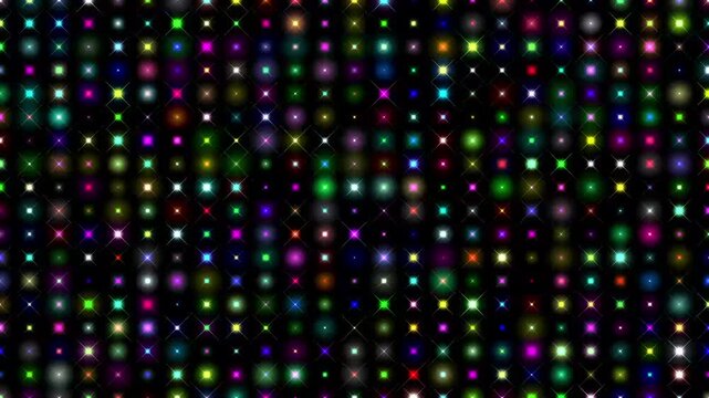 Colorful flash lights pattern motion graphics with plain black background