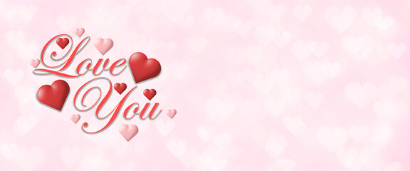 Valentine valentines day banner background. valentines day greeting card with hearts
