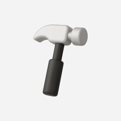 3d Realistic Hammer vector illustration