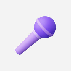 3d Realistic Microphone vector illustration