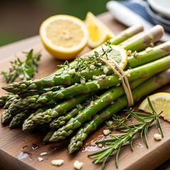 Delicious Roasted Asparagus with Lemon.