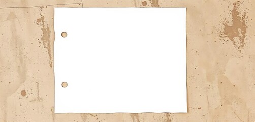 Naklejka premium Blank white sheet of paper on a textured surface, photography, paper