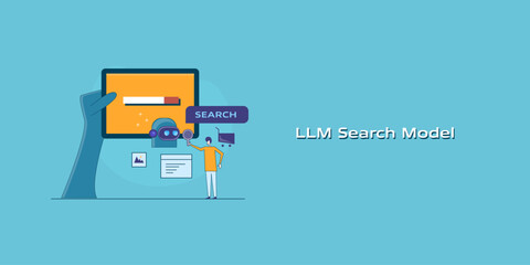 LLM search model using AI reasoning delivering contextual answers, transforming human centric search experience.